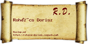 Rohács Dorisz névjegykártya
